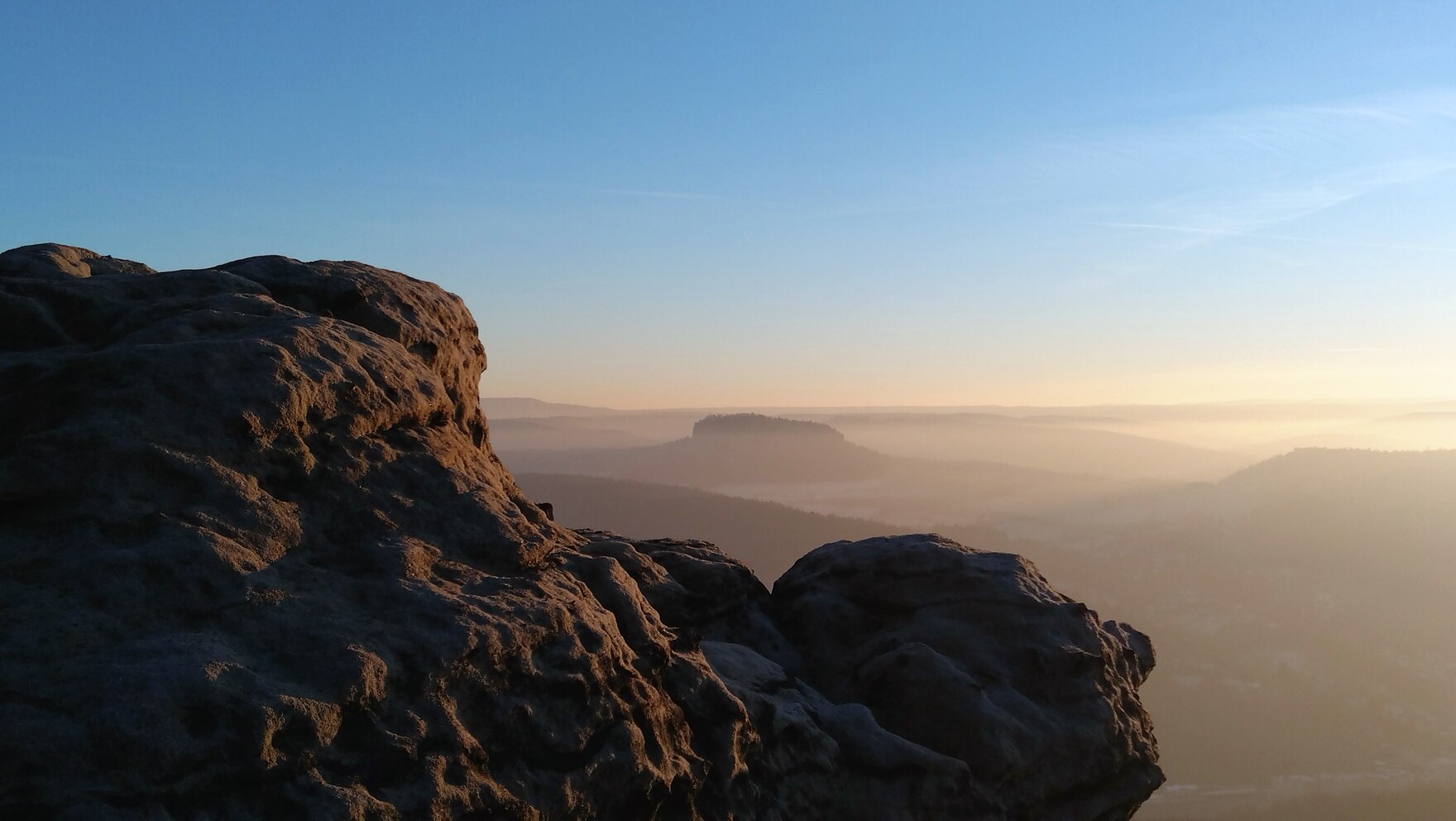 Inversionswetterlage in der Sächsischen Schweiz